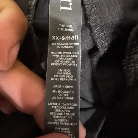 Vuori Ripstop Wide Leg Pant XXS Charcoal Organic Cotton Cropped - Picture 6 of 10